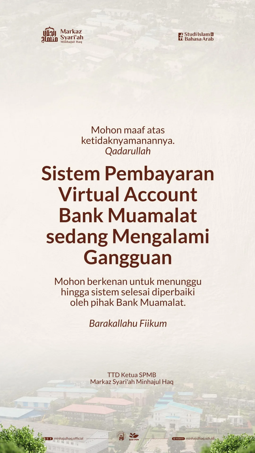 Gangguan pembayaran SPMB