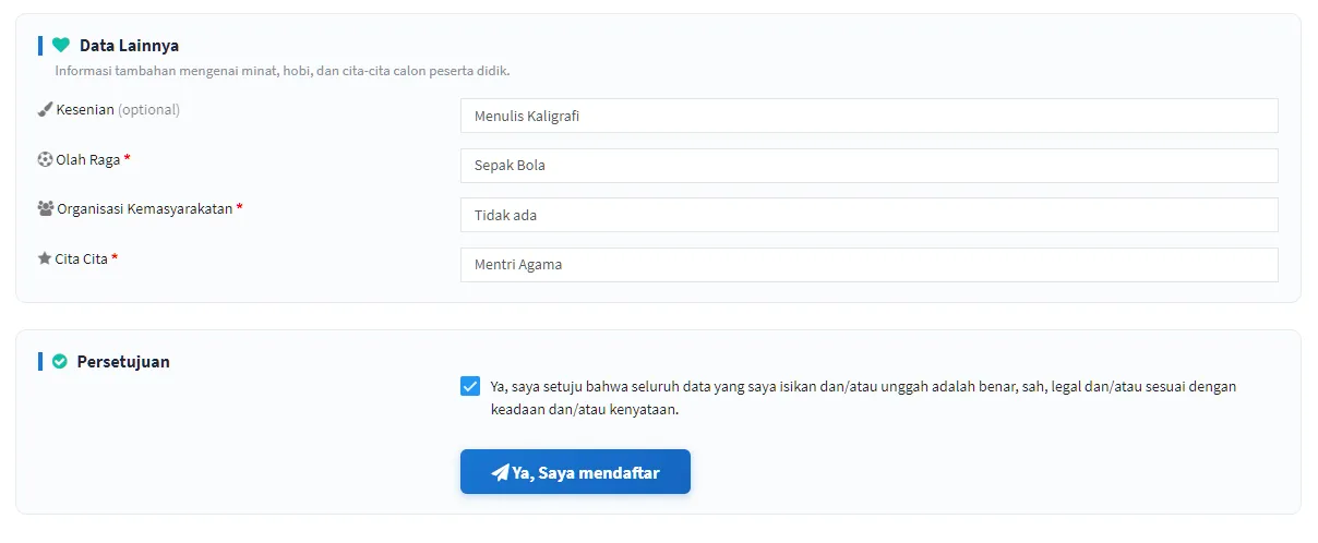 Periksa data lalu kirim formulir — screenshot 1
